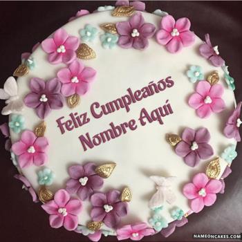 Pastel De Feliz Cumplea&ntilde;os Con Nombre